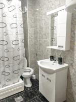 Salle de bains dans l&#39;&eacute;tablissement Apartman Sanjar Vidikovac