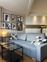 A seating area at Appartement en front de mer