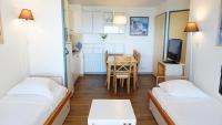 Posteľ alebo postele v izbe v ubytovaní Appartement 616, 5 personnes belle vue Mer By Palmazur Vacances