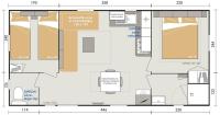 Plan piętra w obiekcie Mobilhome Eleganzia 713 Bonne Anse Plage