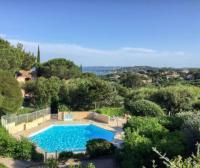 Vaade basseinile majutusasutuses Appartement vue mer Sainte Maxime v&otilde;i selle l&auml;hedal