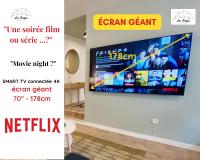 Televízia a/alebo spoločenská miestnosť v ubytovaní Le 9 de Cœur - 2 chambres - 6 couchages