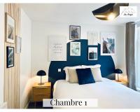 Posteľ alebo postele v izbe v ubytovaní Le 9 de Cœur - 2 chambres - 6 couchages