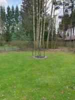 Vonkajšia záhrada v ubytovaní Domek nad Narwią