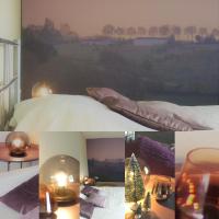 a collage of pictures of a bedroom with a christmas tree at La Quietat Montbarla in Montbarla