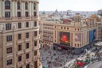 Nespecifikovaný výhled na destinaci Madrid nebo výhled na město při pohledu z apartmánu
