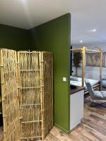 Posteľ alebo postele v izbe v ubytovaní Jungle room
