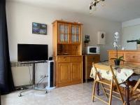 Televízia a/alebo spoločenská miestnosť v ubytovaní Appartement cosy avec balcon et garage à Balaruc-les-Bains - FR-1-503-172