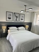 Posteľ alebo postele v izbe v ubytovaní Beau duplex au centre Ville.