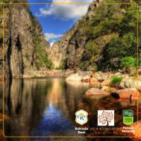 a picture of a river in a canyon at POUSADA VILA ACONCHEGO- Sossego- Em Meio Há Mata Nativa- by MARCOS MICOZZI in Serra do Cipo