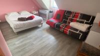 Posteľ alebo postele v izbe v ubytovaní Maison 6 personnes, 3 chambres, près de la mer, au calme