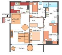 Plán poschodí v ubytovaní Apartment Bitacora FULLY RENOVATED 2023
