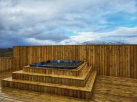 Půdorys ubytování Luxury Log Home with a Hot Tub