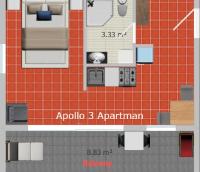 Plán poschodí v ubytovaní Apartmani Apollo - Drasnice
