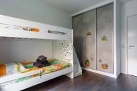 a childs room with a bunk bed and a room with at Apt 6P - Standing RER Tram Paris Orly Velizy in Le Plessis-Robinson