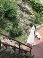 A garden outside Ex-mulino Pontevecchio (mill on the river)