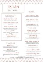 ein Beispiel aus der Speisekarte des Osman La Table in der Unterkunft Ostan Hôtel Boutique in Roquebillière