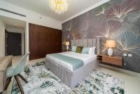 Postel nebo postele na pokoji v ubytování SIMPLY COMFORT in Sarai Palm Jumeirah