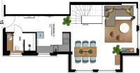Půdorys ubytování Seebrücke Heringsdorf - Appartement mit 1 Schlafzimmer und Balkon S15