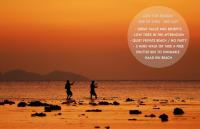 two people fishing on the beach at sunset at Sarikantang Resort & Spa, Koh Phangan in Haad Rin