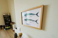a picture of fish hanging on a wall at Panorama des Chartrons in Bordeaux