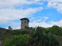 an old tower on top of a hill at Le Bellevue in Givet