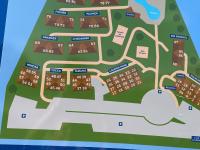 a map of the grounds of a resort at Superbe appartement 6pers avec piscine et jardin in Fréjus