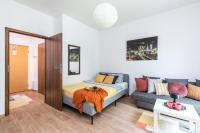 Posteľ alebo postele v izbe v ubytovaní SuperApart Kierbedzia