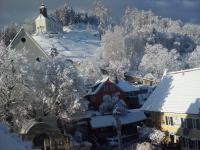 Hotel Restaurant zum Schwan during the winter