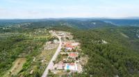an aerial view of a road in the mountains at Villa Lucia in Skradin