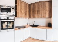 Kuchyň nebo kuchyňský kout v ubytování Pure Rental Apartments Inżynierska