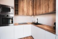Kuchyň nebo kuchyňský kout v ubytování Pure Rental Apartments Inżynierska
