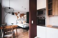 Kuchyň nebo kuchyňský kout v ubytování Pure Rental Apartments Inżynierska