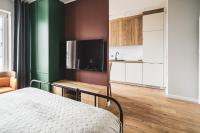Kuchyň nebo kuchyňský kout v ubytování Pure Rental Apartments Inżynierska