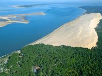 an aerial view of an island in the water at Apartment Claire-4 by Interhome in Arcachon