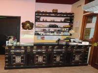 The lounge or bar area at Castle View Studios