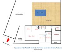 Plán poschodí v ubytovaní Appartement - Maison "Le pied à terre 1" PORTICCIO