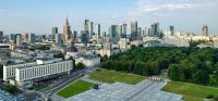 Widok na miasto Warszawa z tego apartamentu