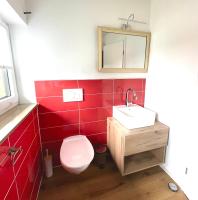 Koupelna v ubytování Ferienwohnung Strandbad - Alpen PopArt am See