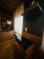 Kuchyň nebo kuchyňský kout v ubytování Apartmá Luxura