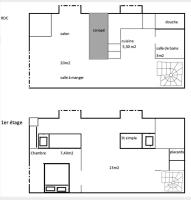 a floor plan of a house at Le Clos des Grands Frênes in Pons