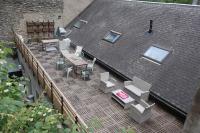 an overhead view of a roof with tables and chairs at Solfé Backpacker in Luz-Saint-Sauveur
