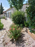 a garden with flowers and plants in front of a house at Maison en Provence in Salon-de-Provence