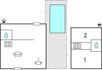 El plano del piso de Gorgeous Home In Mezzavia With Kitchen