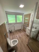 Koupelna v ubytování Apartmány Pod Chlumem