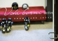a sign that reads vida bonanza active snowboard lodge at Grand Hotel Zermatterhof in Zermatt