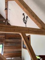 aigraphy of two birds on the ceiling of a room at Le grenier a foin in Breitenbach-Haut-Rhin