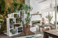 a living room filled with lots of plants at Beautiful loft in the 20th district of Paris - Welkeys in Paris