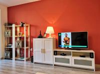Een TV en/of entertainmentcenter bij Cosy 2 rooms apartment with a view near the forest
