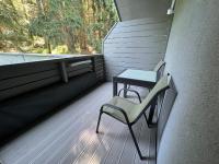 Balkón nebo terasa v ubytování FREE WELLNESS & SPA MULTIMEDIA APARTMENT - SNÍDANĚ V CENĚ - ZDARMA VSTUP DO WELLNESS, VÍŘIVÉ VANY, SOLNÁ SAUNA, FINSKÁ SAUNA, PARNÍ SAUNA, MASÁŽE, PLAYSTATION 5 a HRY, SKLEP, MODERNÍ VYBAVENÍ, PARKOVÁNÍ ZDARMA, VYBAVENÍ PRO DĚTI, KLIDNÁ LOKALITA